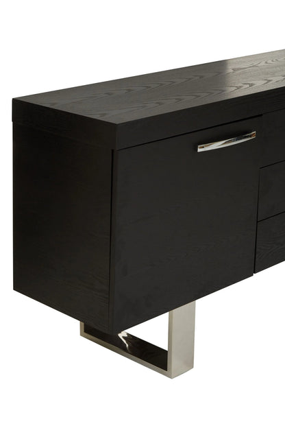 Porto Black Elm Wood Sideboard