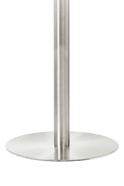 Halifax Round Glass and Silver Finish Dining Table
