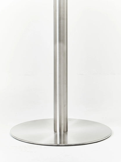 Halifax Round Glass and Silver Finish Dining Table