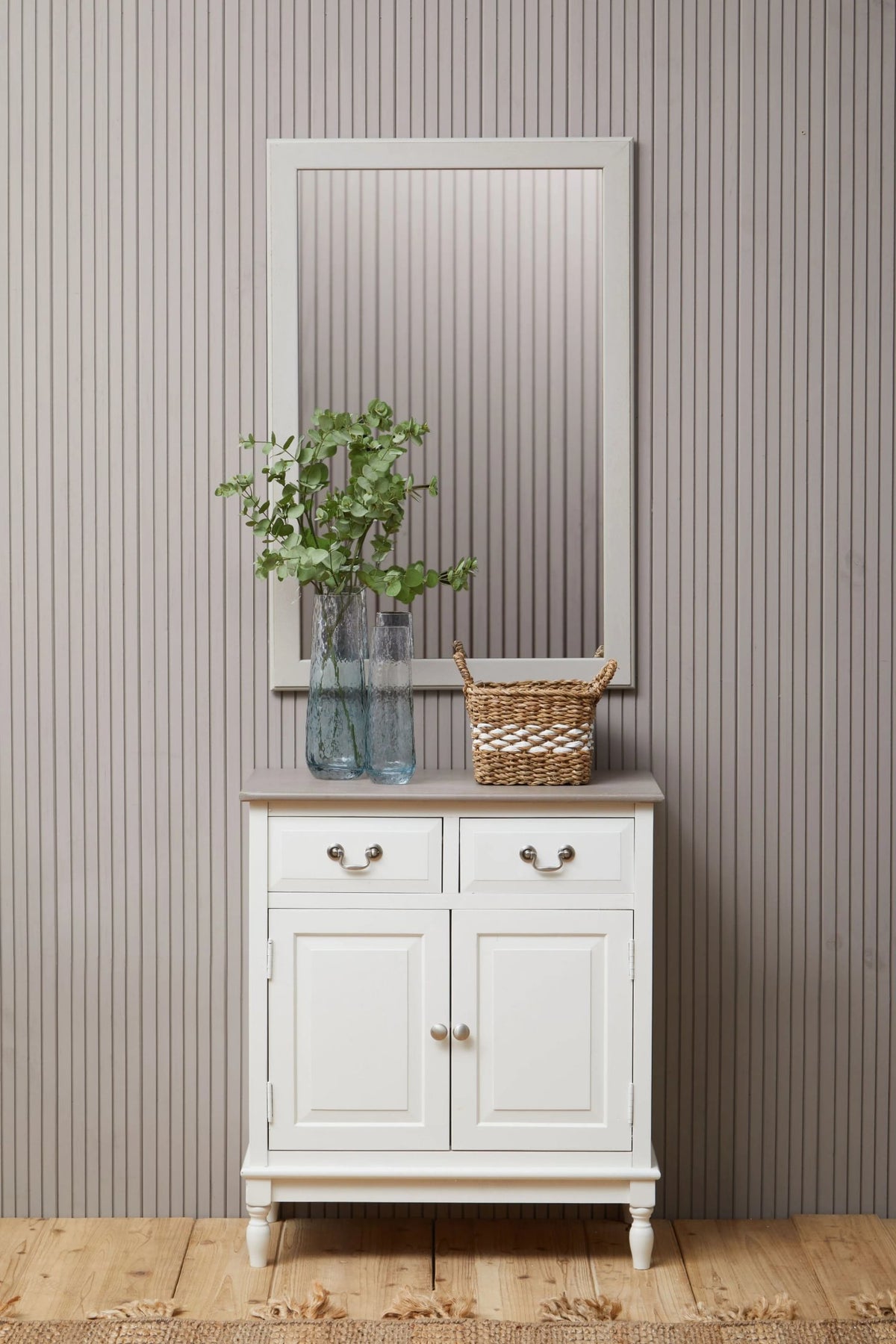 Savoy 2 Drawer White Wooden Sideboard