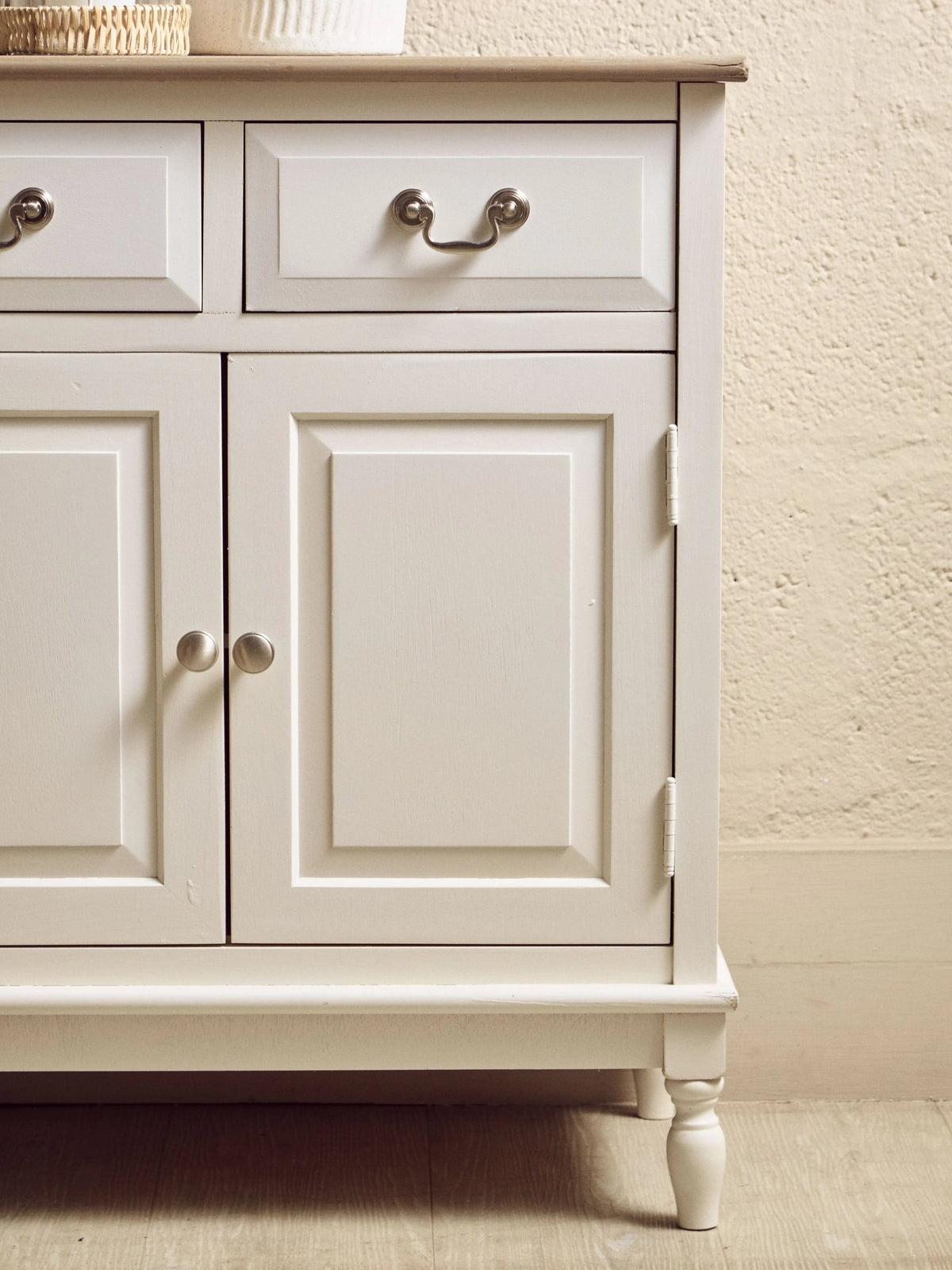 Savoy 2 Drawer White Wooden Sideboard