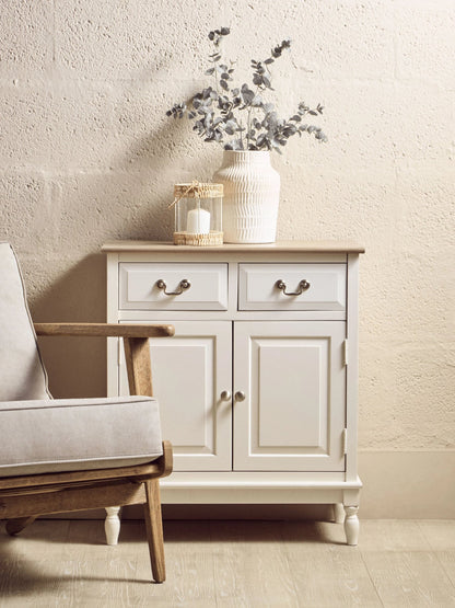 Savoy 2 Drawer White Wooden Sideboard