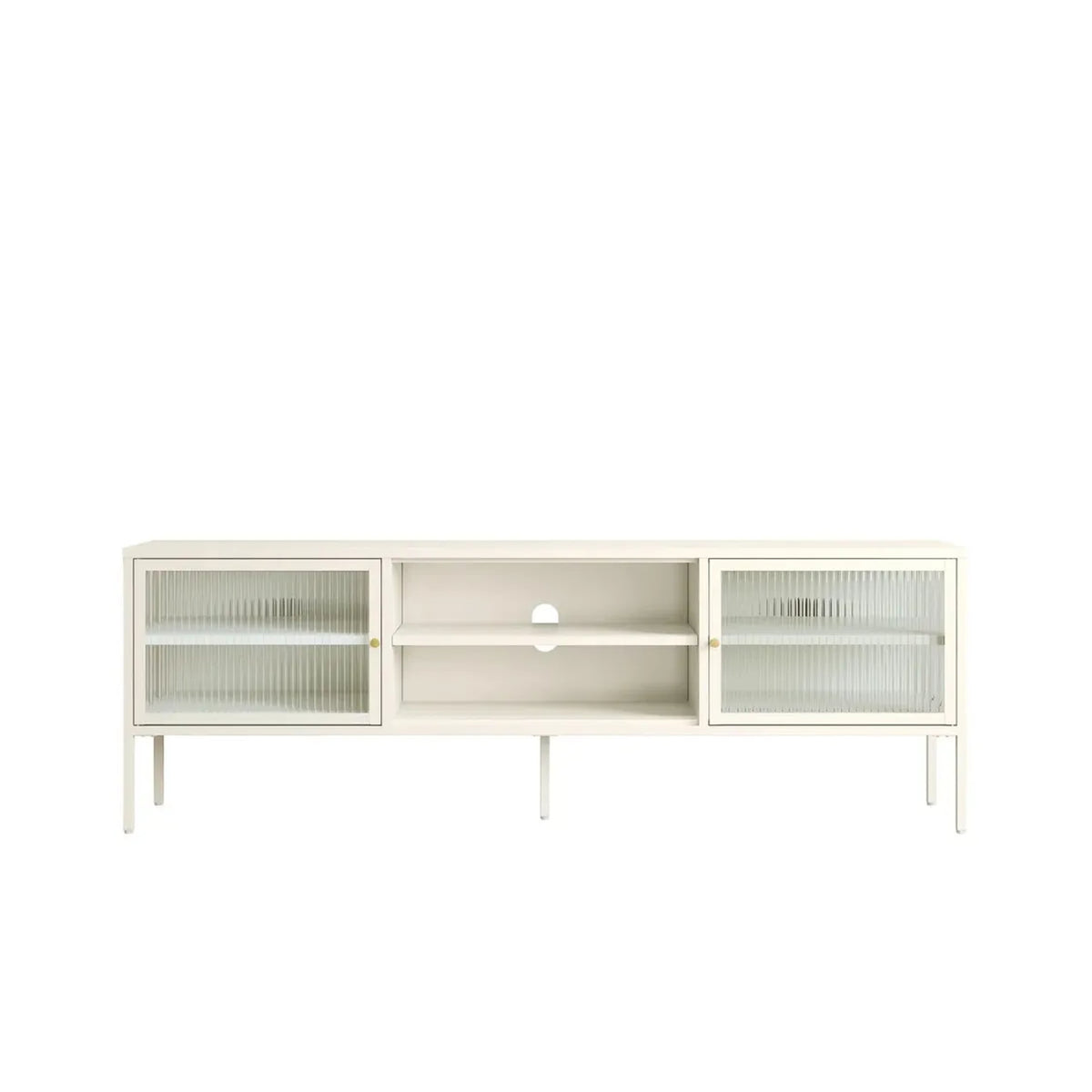 Ashford Metal Fluted Glass Door Media Unit 