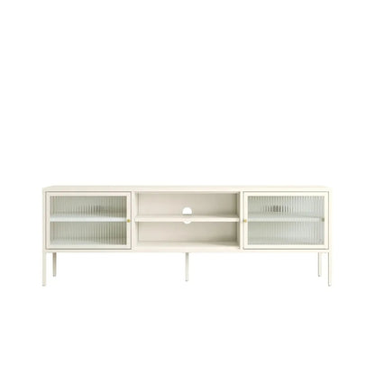 Ashford Metal Fluted Glass Door Media Unit 