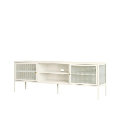 Ashford Metal Fluted Glass Door Media Unit 