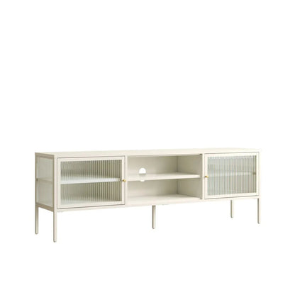 Ashford Metal Fluted Glass Door Media Unit 