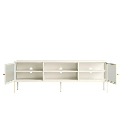 Ashford Metal Fluted Glass Door Media Unit 