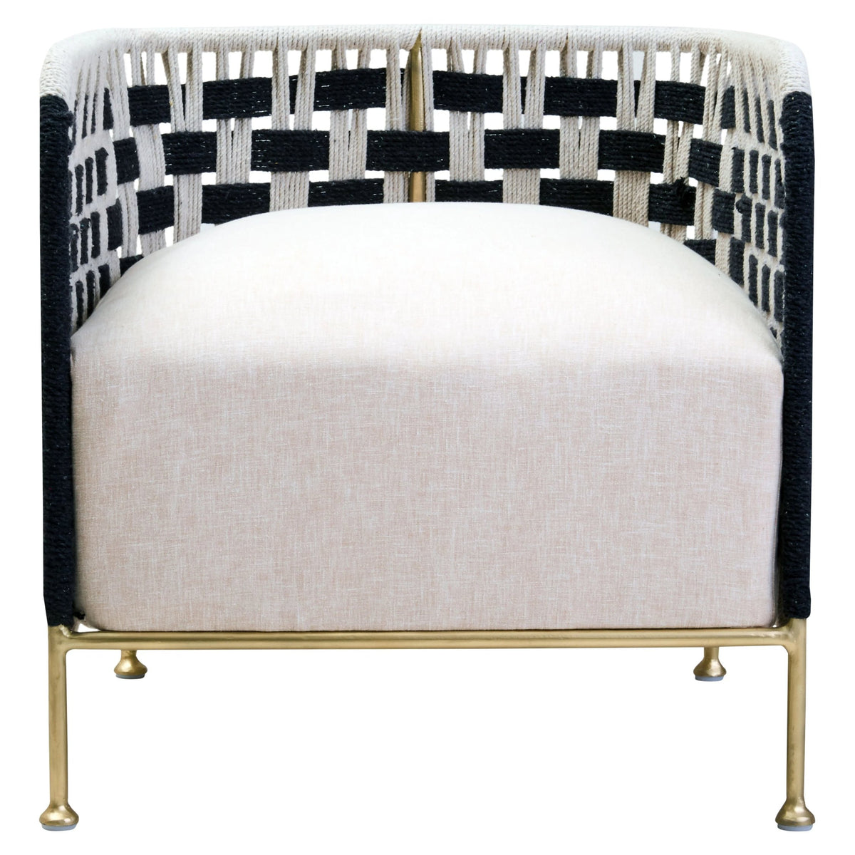 Hudson Black and White Jute Chair