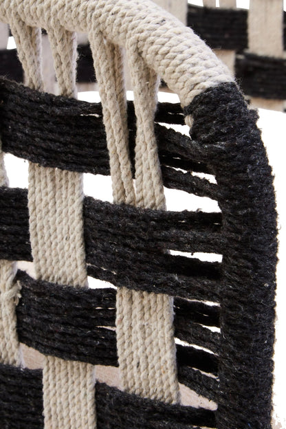 Hudson Black and White Jute Chair