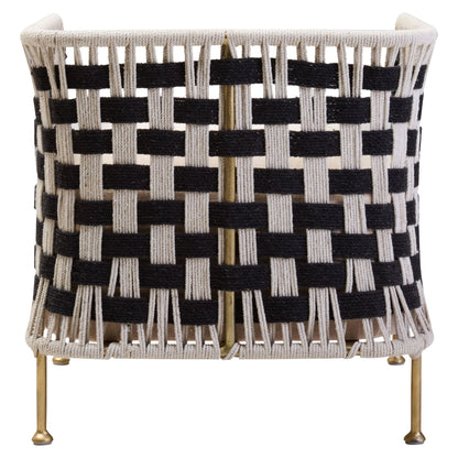 Hudson Black and White Jute Chair