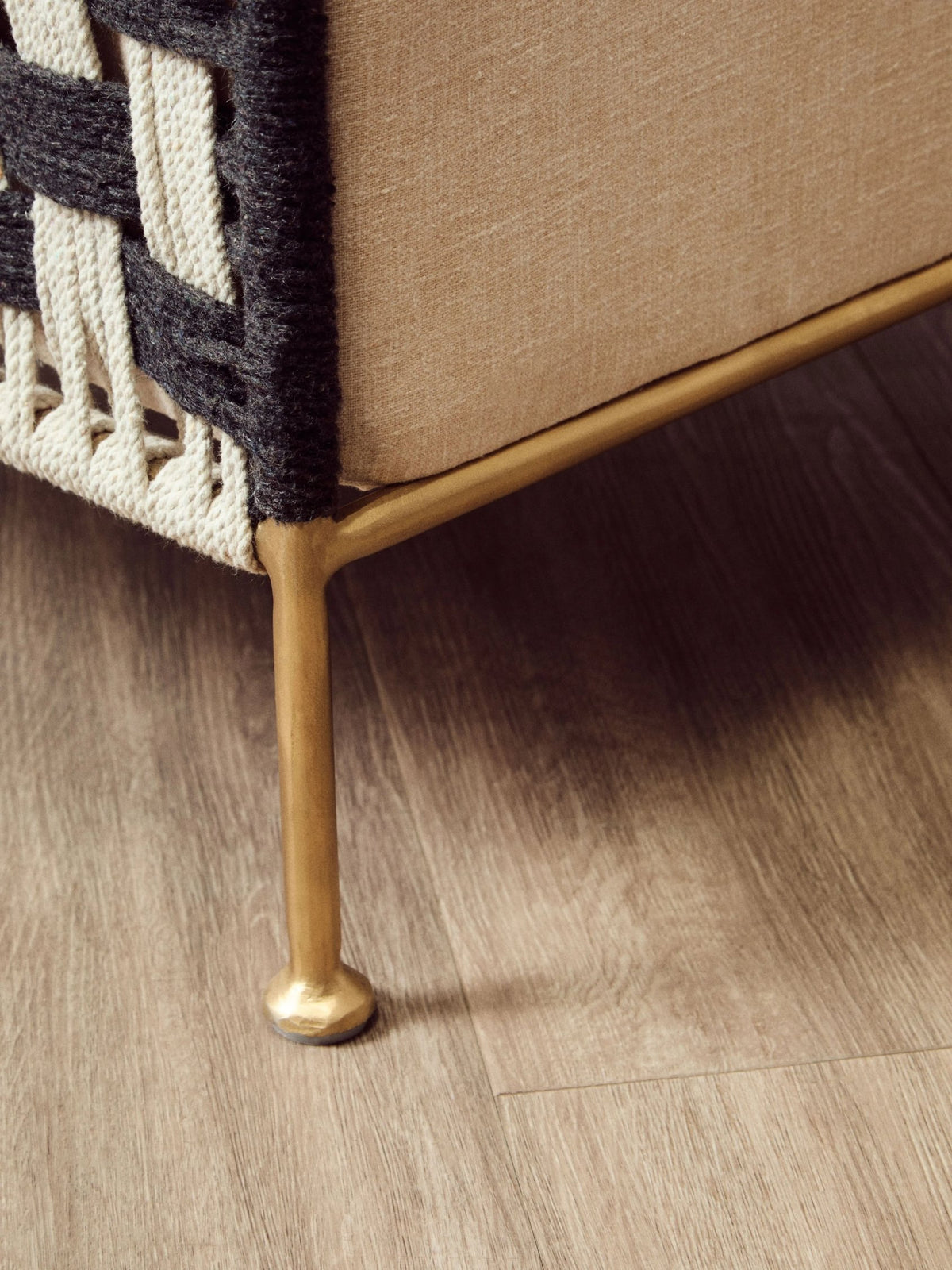 Hudson Black and White Jute Chair