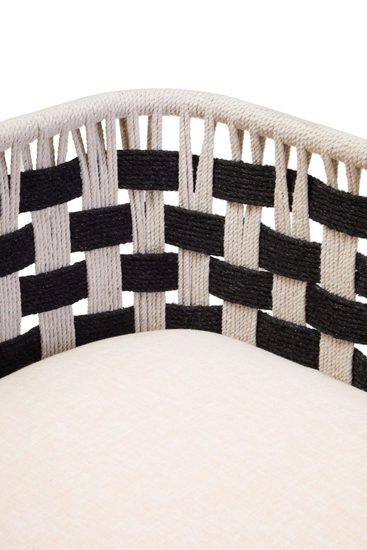 Hudson Black and White Jute Chair