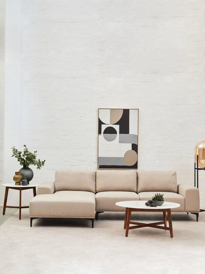 Cambridge 3 Seat Fabric Chaise Sofa 