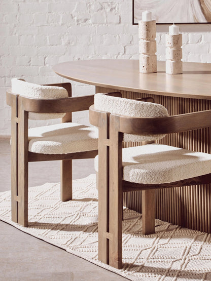 Stirling Mango Wood Oval Dining Table 