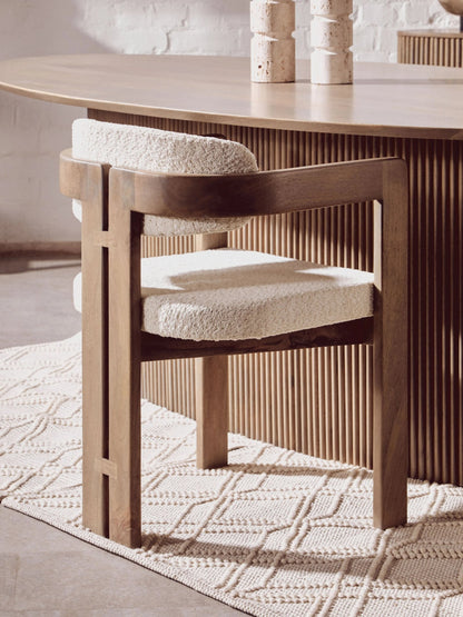 Stirling Mango Wood Oval Dining Table 