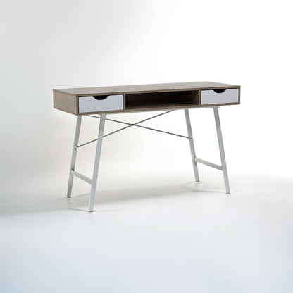 Penzance Two Drawer Light Oak Veneer Desk