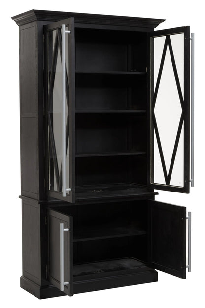 Cannes Oak Wood Tall Cabinet 