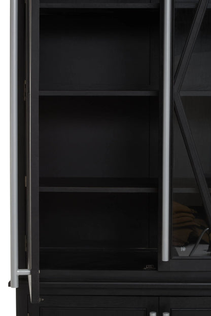 Cannes Oak Wood Tall Cabinet 