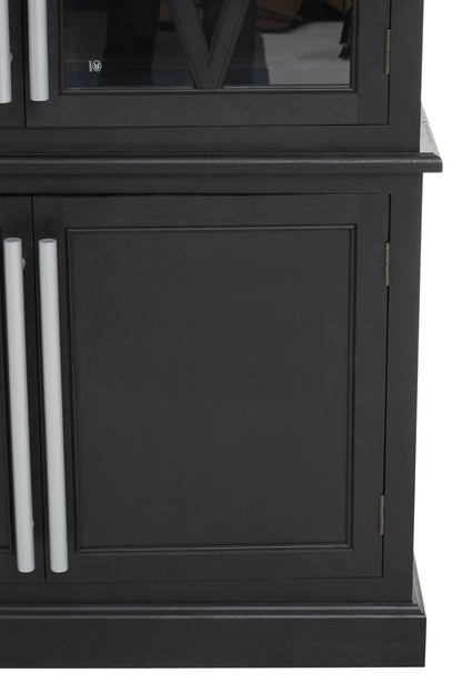 Cannes Oak Wood Tall Cabinet 