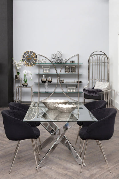 Aurora Rectangular Intersected Base Dining Table