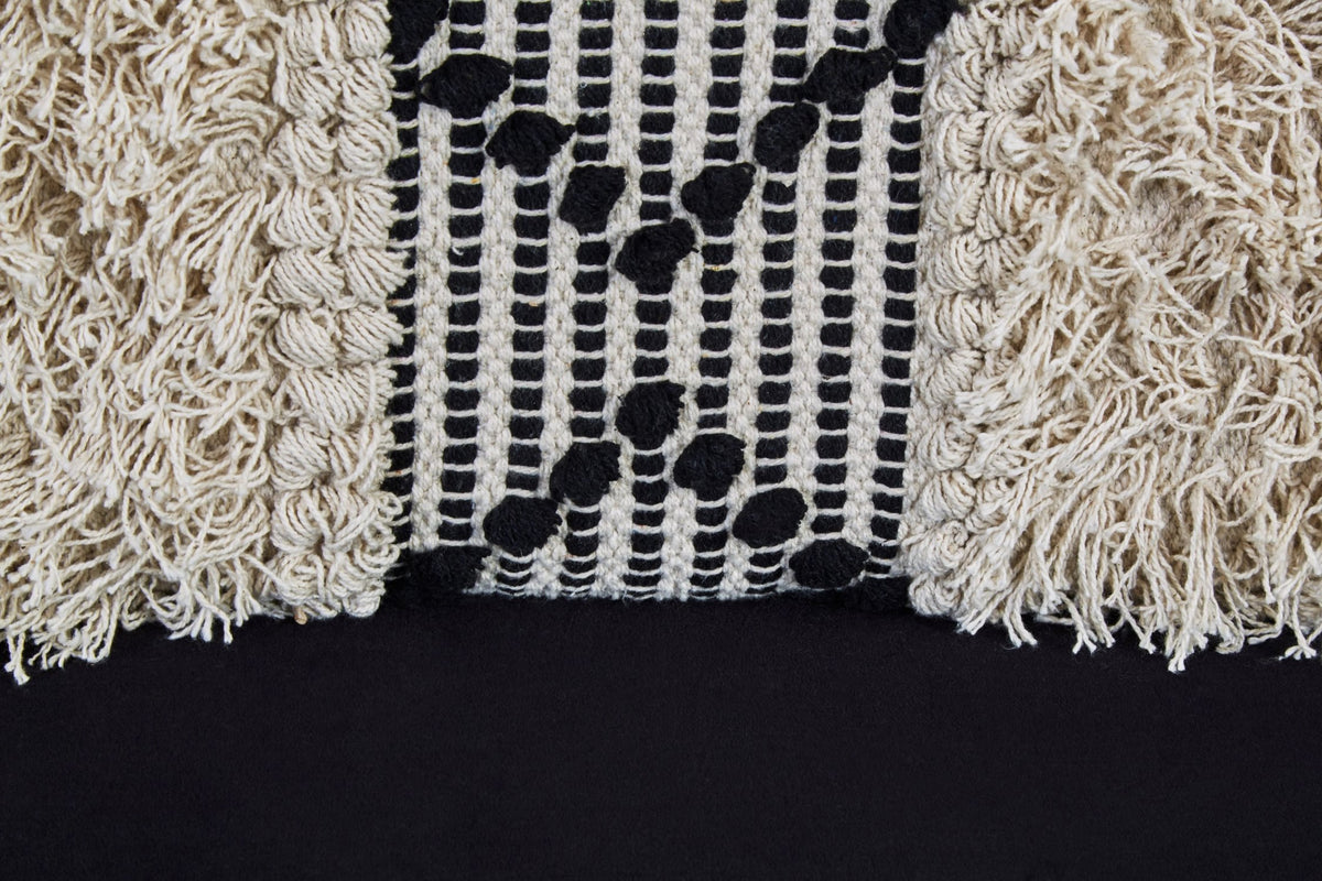 Granada Black and White Moroccan Design Bench