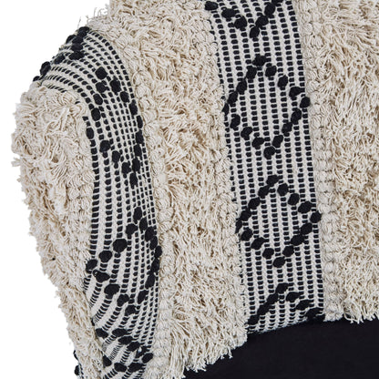 Granada Black and White Moroccan Design Bench