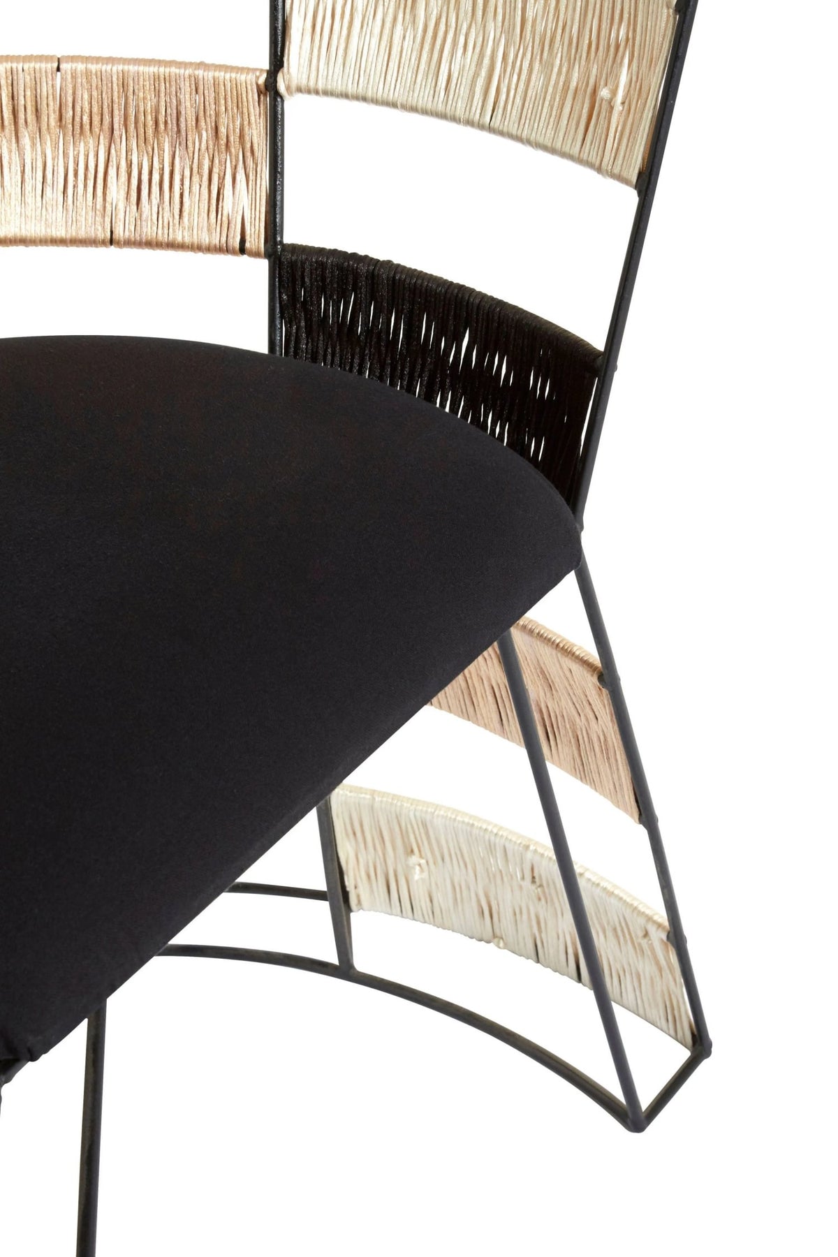 Porto Beige and Black and White Woven Chair