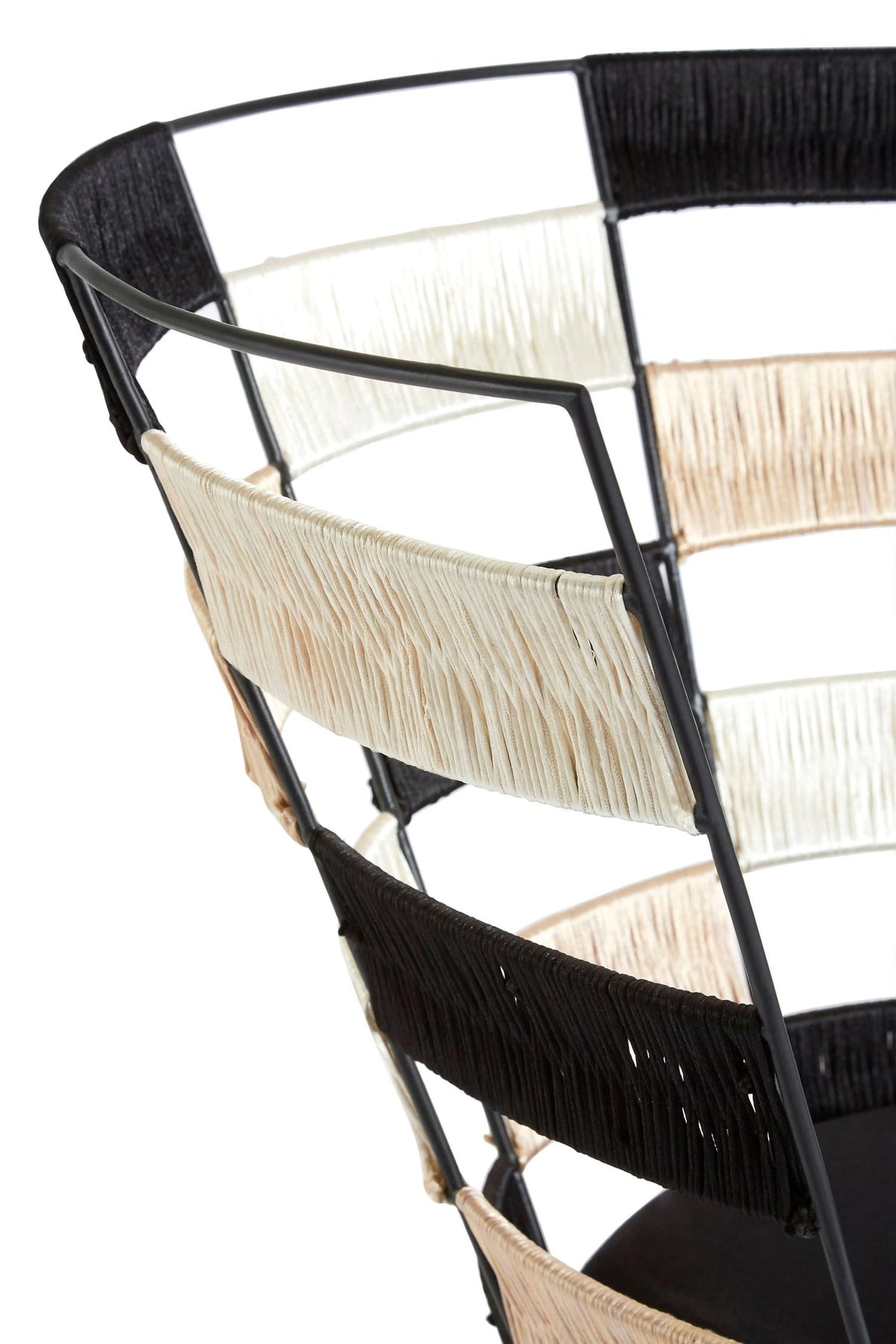 Porto Beige and Black and White Woven Chair