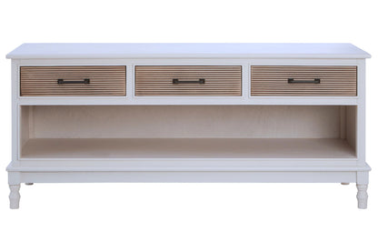 Savoy 3 Drawer White Wooden Sideboard