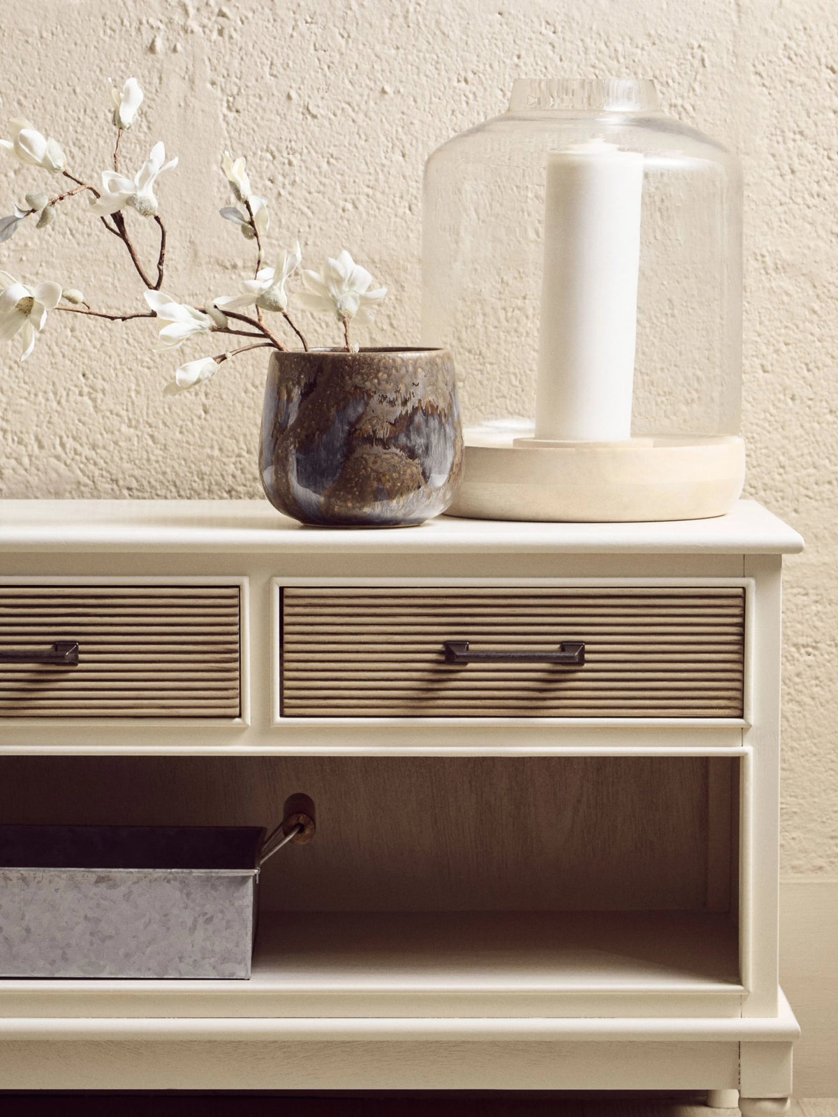 Savoy 3 Drawer White Wooden Sideboard
