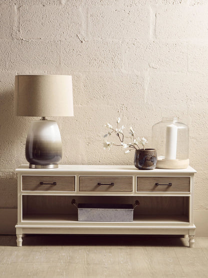 Savoy 3 Drawer White Wooden Sideboard