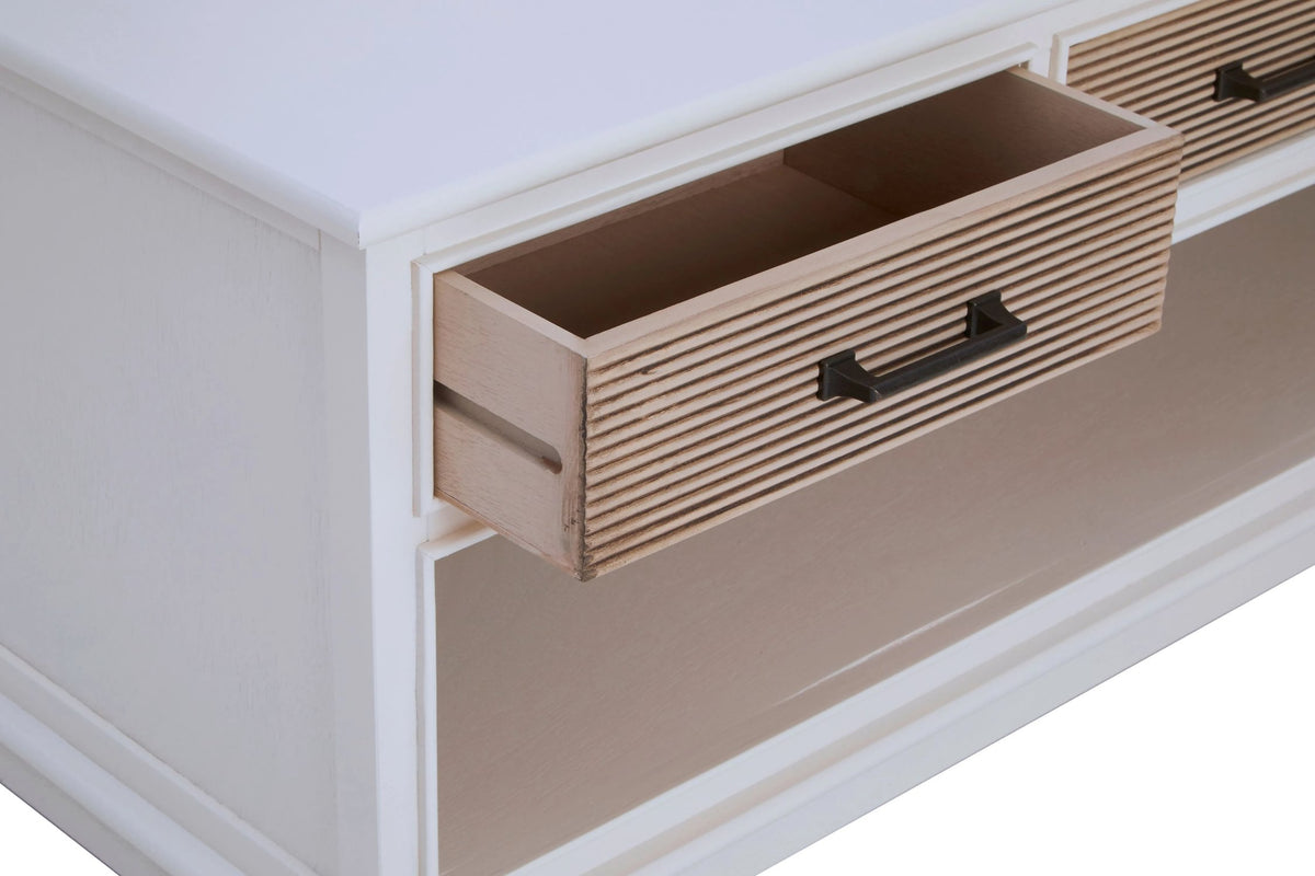 Savoy 3 Drawer White Wooden Sideboard