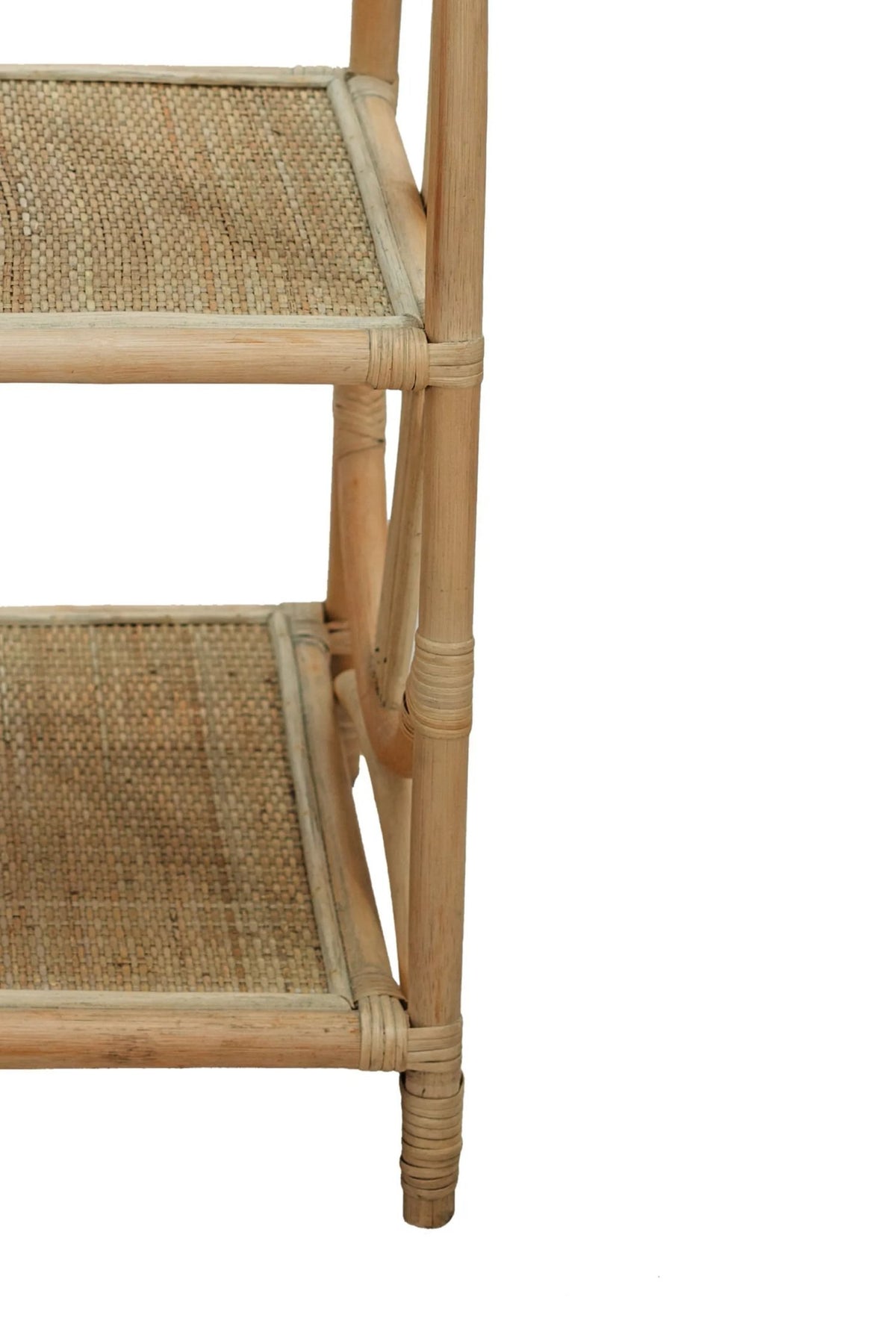 Uppingham Three Tier Rattan Square Shelf Unit