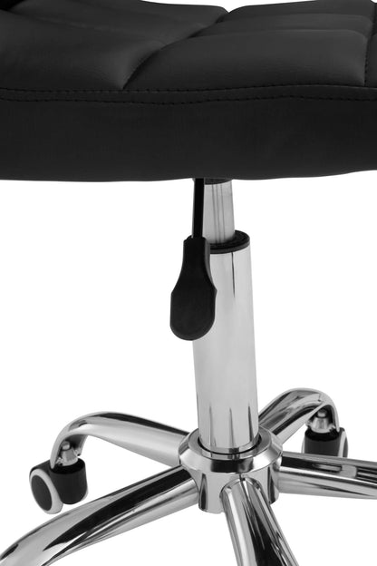 Brampton Black Home Office Chair with Swivel Base