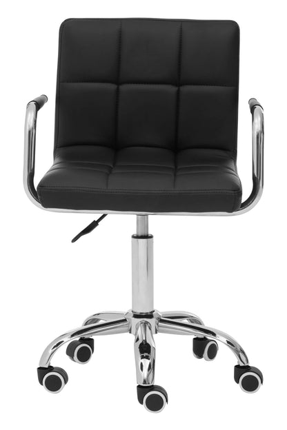 Brampton Black Home Office Chair with Swivel Base