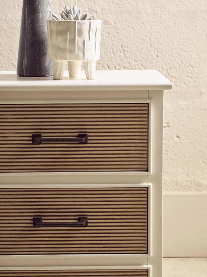 Savoy White Wooden Chest of 3 Drawer