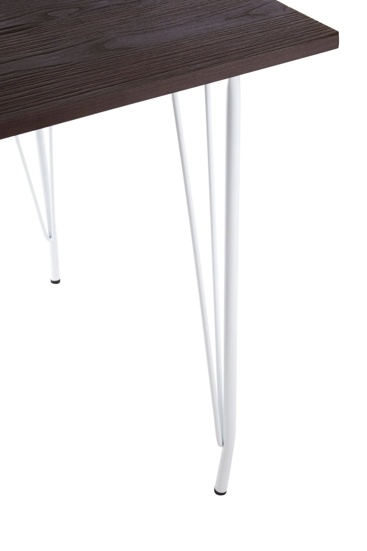 Madison Metal and Elm Wood Square Dining Table 
