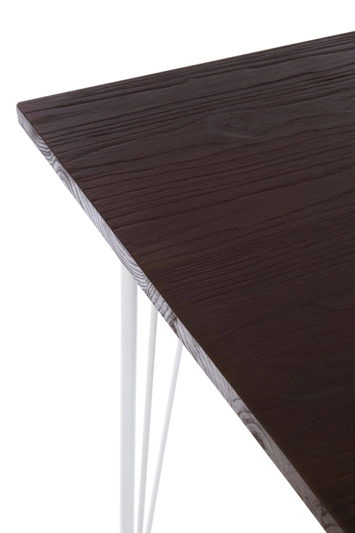 Madison Metal and Elm Wood Square Dining Table 
