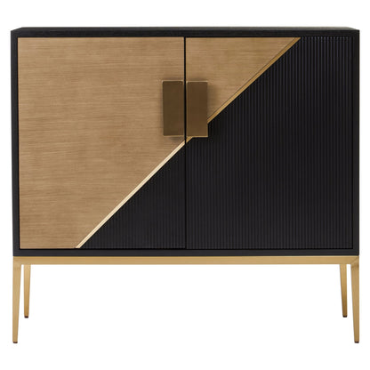 Lisbon Black and Gold Two Door Sideboard