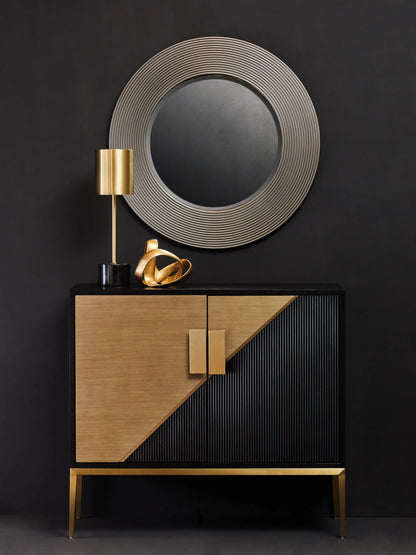 Lisbon Black and Gold Two Door Sideboard