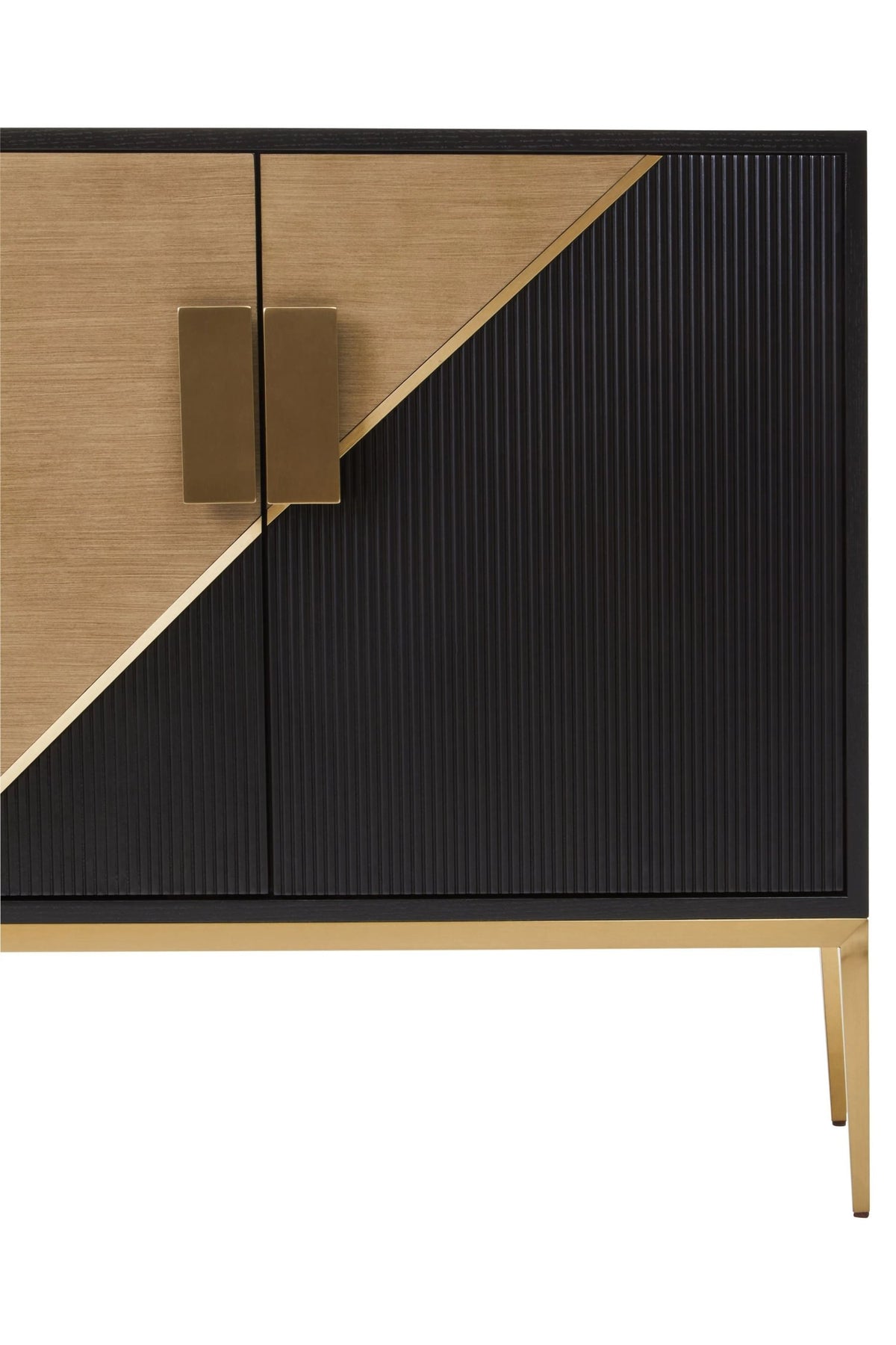 Lisbon Black and Gold Two Door Sideboard
