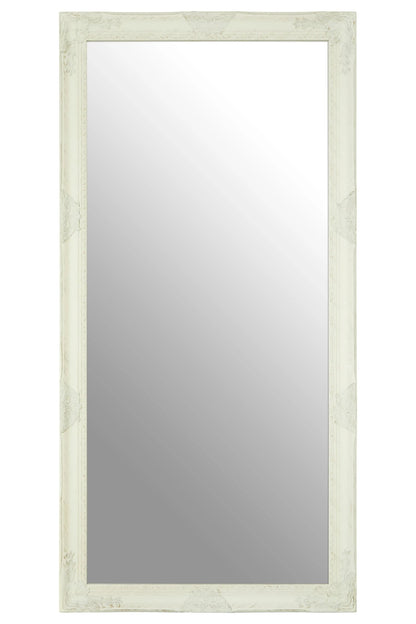 Clifton Antique White Ornate Full Length Wall Mirror