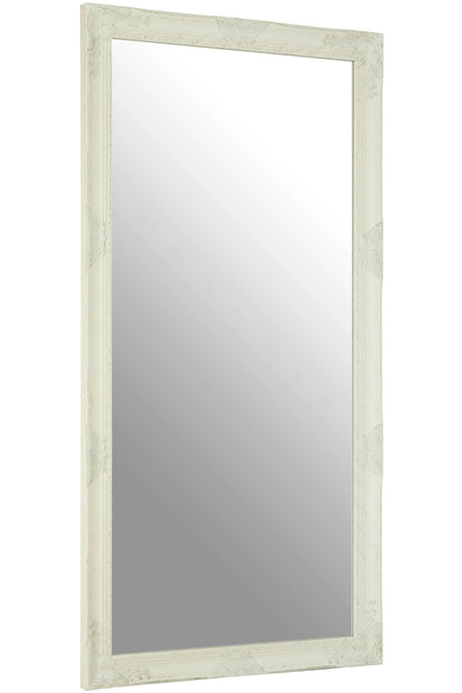 Clifton Antique White Ornate Full Length Wall Mirror