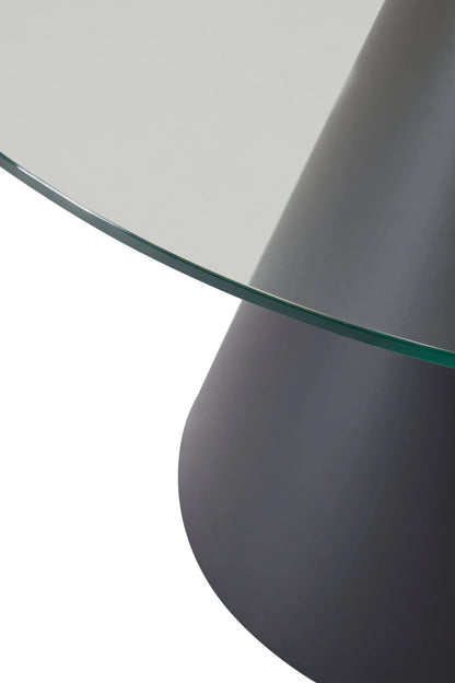 Devon Large Black Conical Base Round Dining Table
