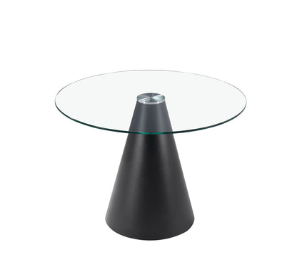 Devon Large Black Conical Base Round Dining Table