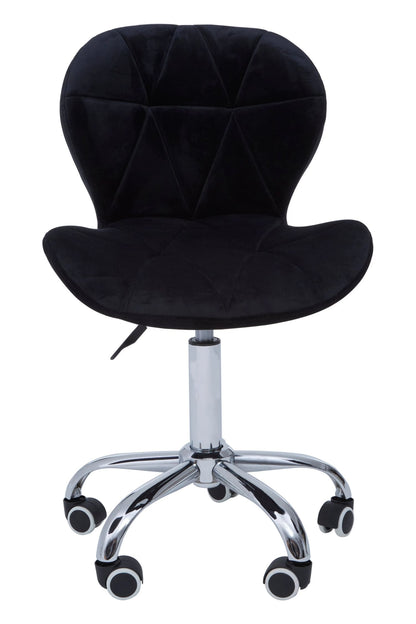 Corfe Velvet Quilted Home Office Chair 