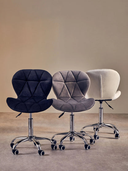 Corfe Velvet Quilted Home Office Chair 