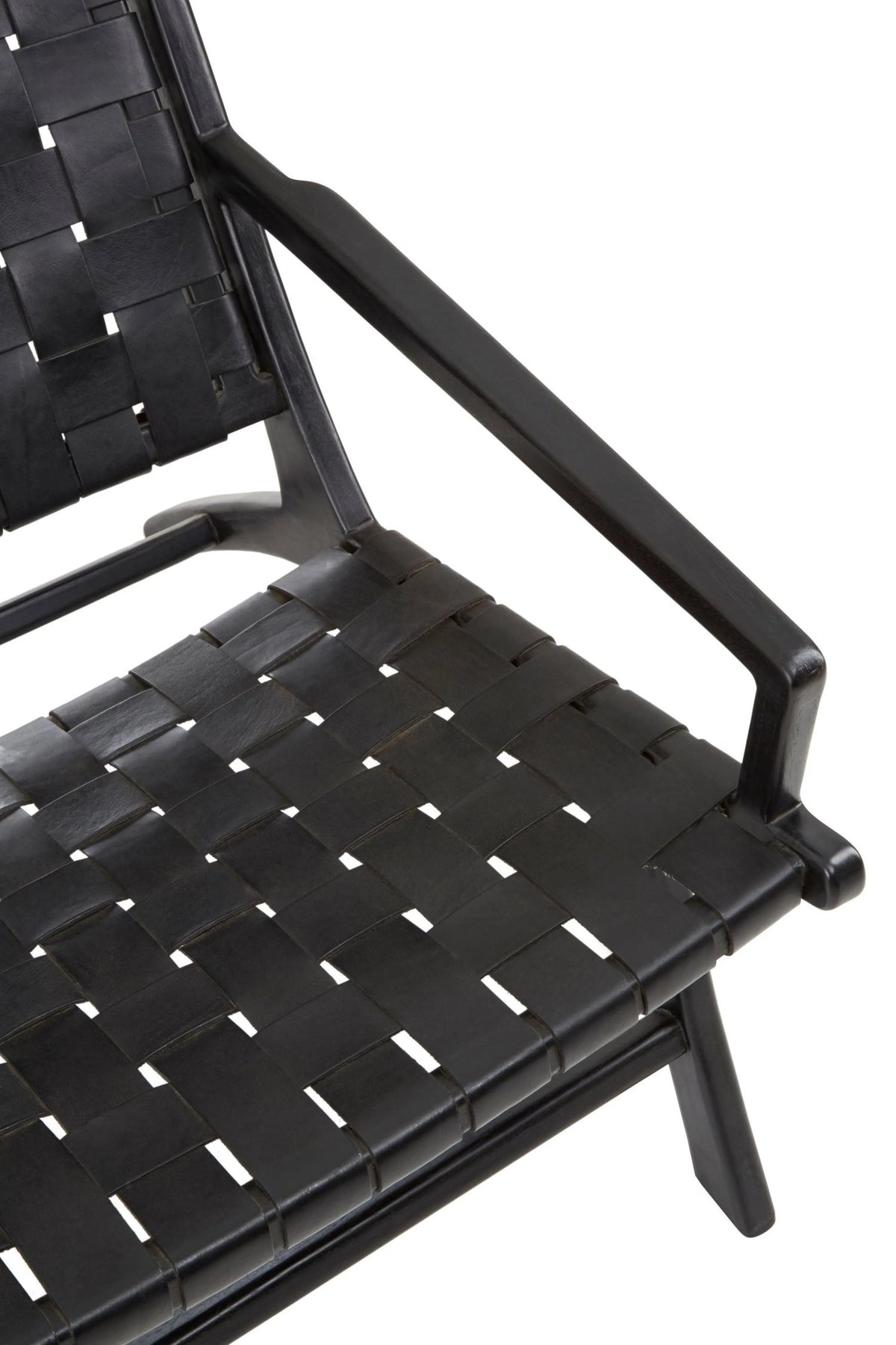 Seville Black Leather Woven Chair #colour_natural