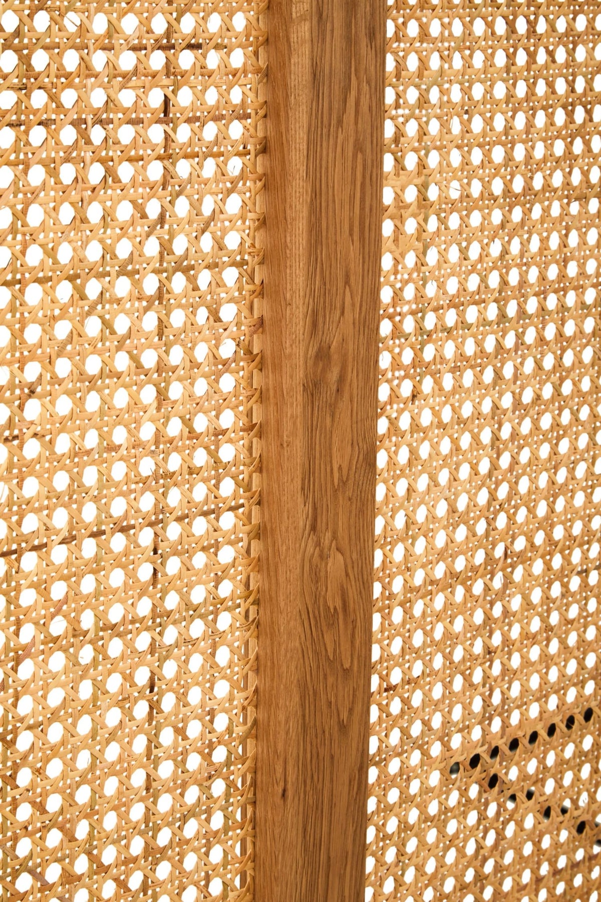 Cannes Rattan and Oak Wood Double Bed Headboard