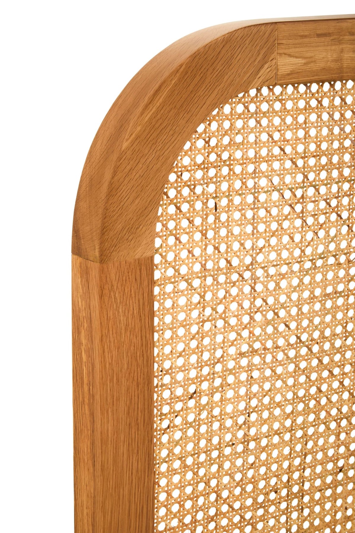 Cannes Rattan and Oak Wood Double Bed Headboard